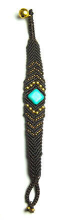Bracelet Black Turquoise Stone