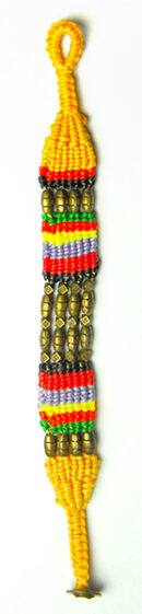 Bracelet Multi Col With Beads