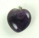 Pendant Amethyst Heart 25mm