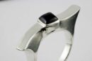 Silver Ring Stone Purple