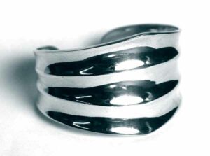 Silver Bangle Triple Layer