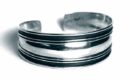 Silver Bangle Plain Lines
