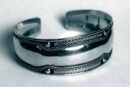 Silver Bangle Woven Design
