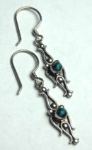 Silver Earring Fancy Drop Turquoise