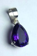 Silver Pendant Amethyst Cut