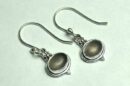 Silver Earring Oval Rose Quartz