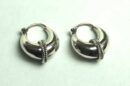 Silver Earring Wide Hoop