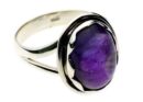 Silver Ring Amethyst Cab