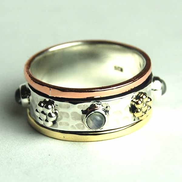 Silver Ring Band Rainbow