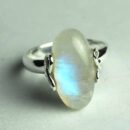 Silver Ring Rainbow Stone