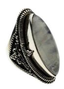Silver Ring Rainbow Oval