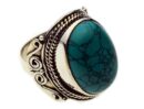 Silver Ring Turq Chunky