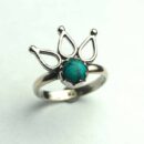 Silver Ring Turquoise Crown