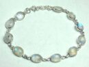 Silver Bracelet Rainbow Stones