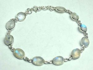 Silver Bracelet Rainbow Stones