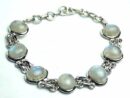 Silver Bracelet Rainbow Stones