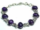 Silver Bracelet Amethyst Stone