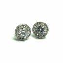 Silver Earring Stud Clear