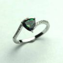 Silver Ring Mystic Quartz Triangle