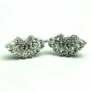 Silver Earring Stud Clear