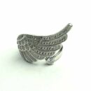 Silver Ring Angel Wings Clear