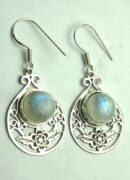 Silver Earring Rainbow Circle