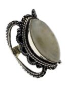Silver Ring Rainbow Oval