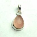 Silver Pendant Rose Quartz