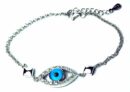 Silver Bracelet Large Evil Eye