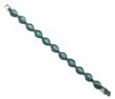 Silver Bracelet Marcasite Blue