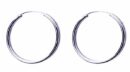 Silver Earring Hoops 2X40mm