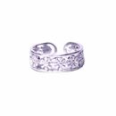 Silver Toe Ring Floral Design