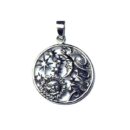 Silver Pendant Sun And Moon