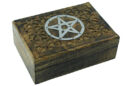 Box Wooden Metal Pentagram