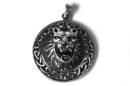 Silver Pendant Wolf In Circle