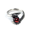 Ring Stainless Steel Red Stone