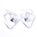 Silver Earring Double Heart
