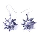 Silver Earring Sun Drop