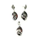 Silver Pendant And Earring Set