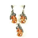 Silver Pendant And Earring Set