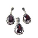Silver Pendant And Earring Set