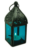 Lantern Candle Holder Blue