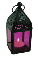 Lantern Candle Holder Pink