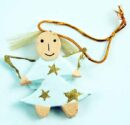 Angel Decoration White Wooden
