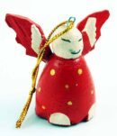 Angel Decoration Red Wooden