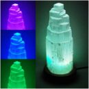 Selenite USB Lamp 15cm Multi