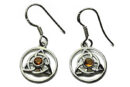 Silver Earring Triquetra Citrine