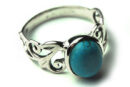 Silver Ring Circle Turquoise