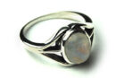 Silver Ring Oval Rainbow