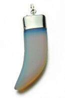 Pendant Horn Opalite 15X45mm